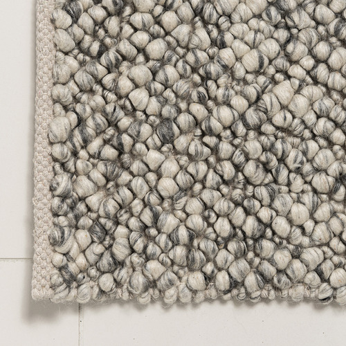 Vanilla Fish Eye Hand-Woven Wool Area Rug