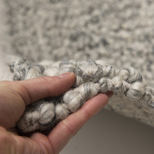 Vanilla Fish Eye Hand-Woven Wool Area Rug