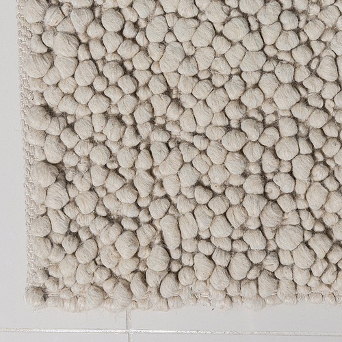 Ivory Fish Eye Hand-Woven Wool Area Rug