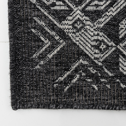 Black Olga Geometric Rug
