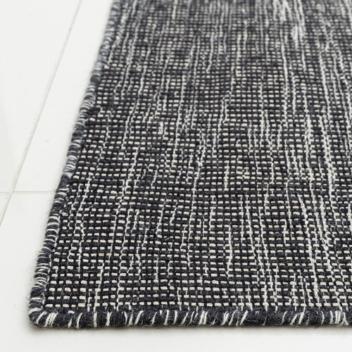 Charcoal Warsaw Hand Made Flat-Woven Wool Rug