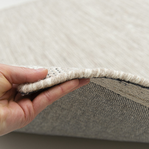Beige Warsaw Hand Made Flat-Woven Wool Rug