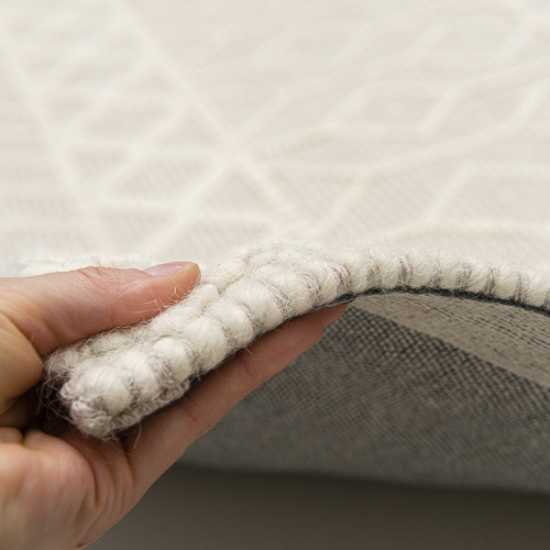 Ivory Palermo Flat-Woven Wool Rug