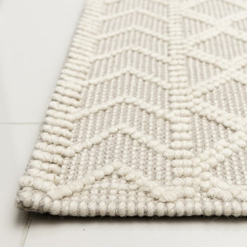 Ivory Palermo Flat-Woven Wool Rug