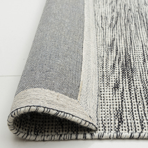 Charcoal Warsaw Hand Made Flat-Woven Wool Rug