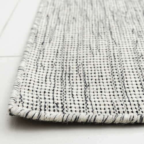 Charcoal Warsaw Hand Made Flat-Woven Wool Rug