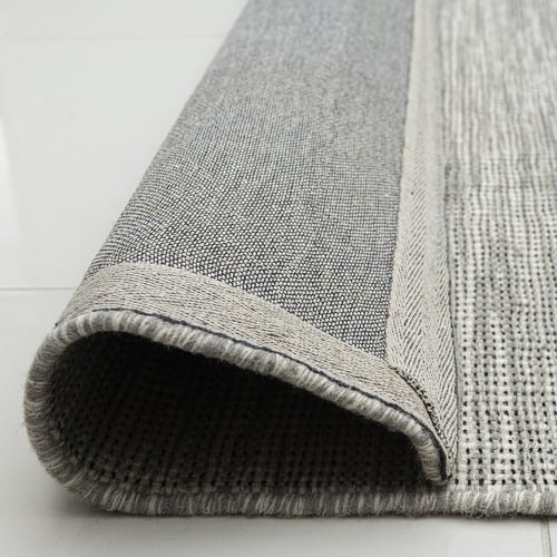 Grey Warsaw Hand Made Flat-Woven Wool Rug