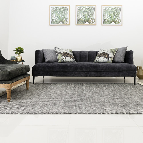 Natural & Black Miracle Hand-Woven Wool Rug