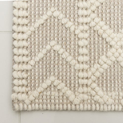 Ivory Palermo Flat-Woven Wool Rug
