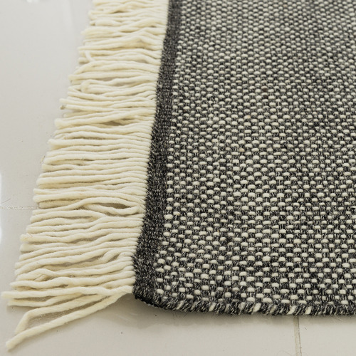 Natural & Black Miracle Hand-Woven Wool Rug