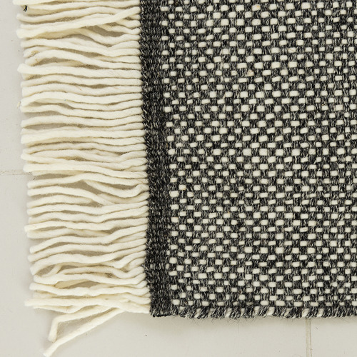 Natural & Black Miracle Hand-Woven Wool Rug
