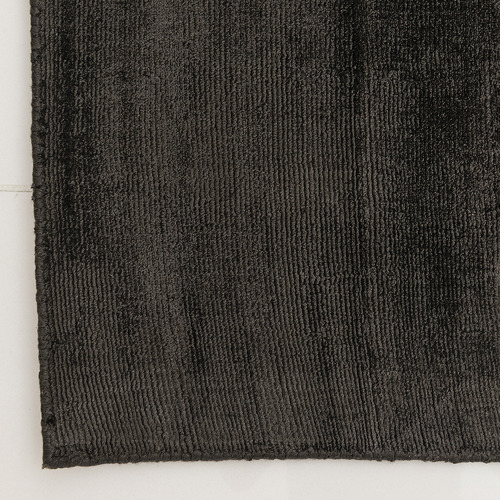 Black Carizza Hand-Loomed Viscose Rug