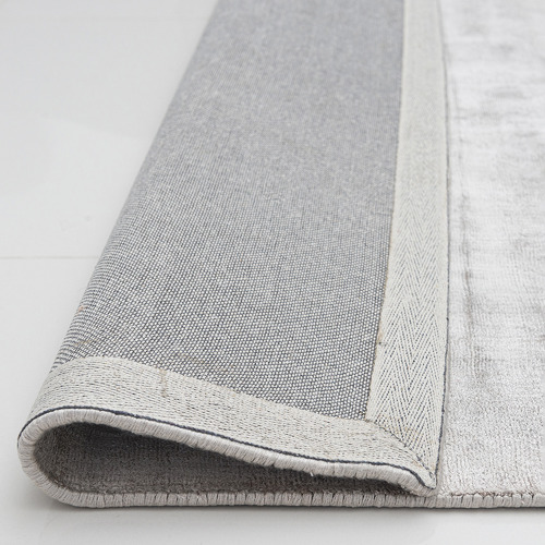 Silver Carizza Hand-Loomed Viscose Rug