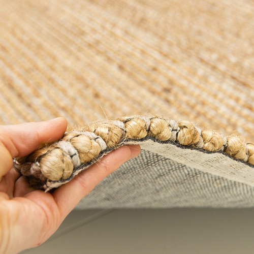 Beige Cuba Fx Hand-Braided Jute & Wool Rug