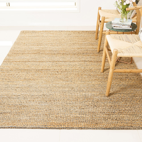 ElementalRugCollective Natural & Grey Cuba Fx Hand-Braided Jute & Wool ...