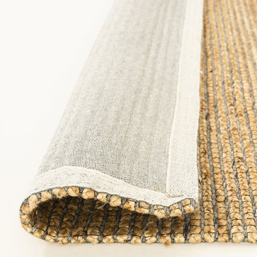 Dotts Rugs Natural & Grey Cuba Fx HandBraided Jute & Wool Rug Temple