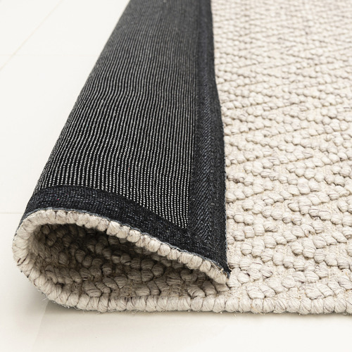 ElementalRugCollective Beige Sorrento Fx HandWoven WoolBlend Rug