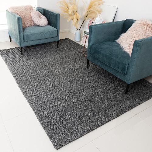 Grey Sorrento Fx Hand-Woven Wool-Blend Rug