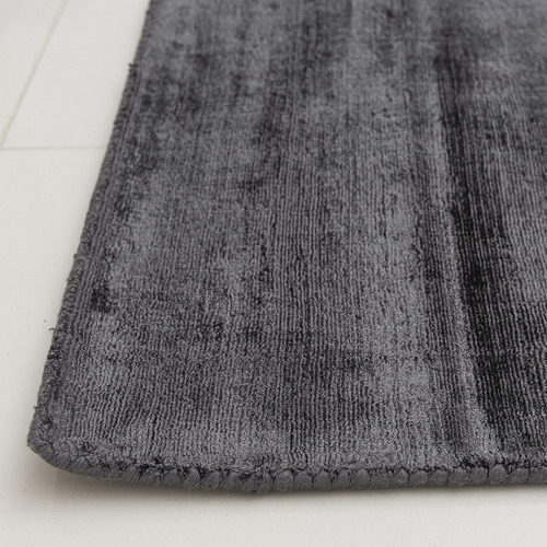Charcoal Oulu Hand-Loomed Viscose Rug