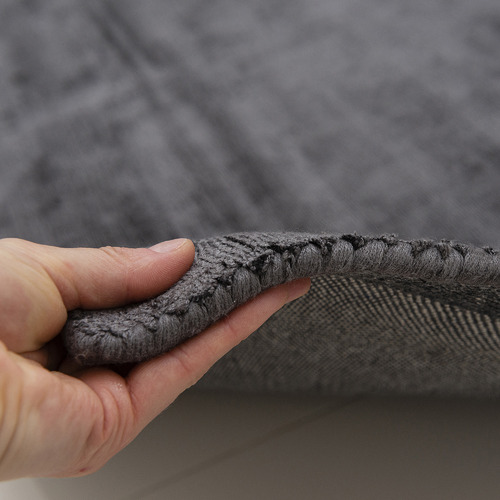 Charcoal Oulu Hand-Loomed Viscose Rug