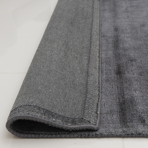Charcoal Oulu Hand-Loomed Viscose Rug