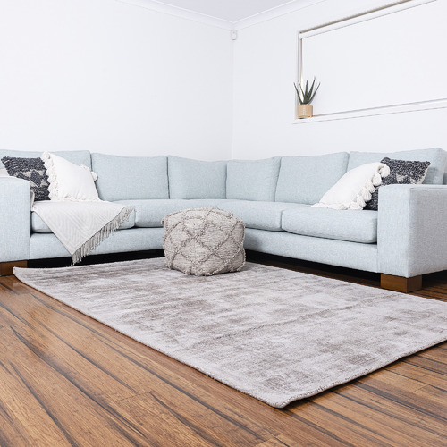 Fawn Oulu Hand-Loomed Viscose Rug