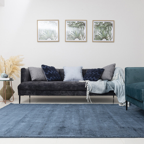 Indigo Oulu Hand-Loomed Viscose Rug