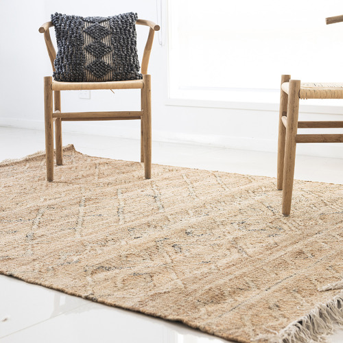 Natural Bondi FlatWoven Jute Rug Temple & ster