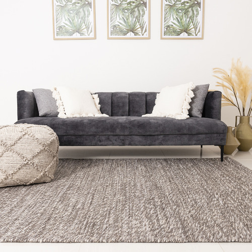 Grey Valencia Flat-Woven Wool Rug