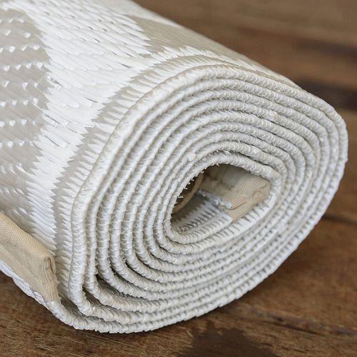 Sliver/White Outdoor Alfresco Polyprop Washable UV Resistant Rug