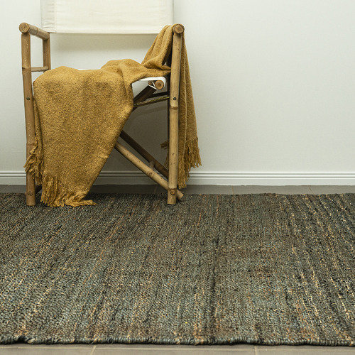 Dotts Rugs Grey Space Dye FlatWoven Jute Rug Temple & ster