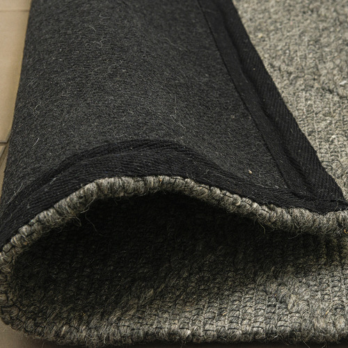 Charcoal Rox Flat-Woven Wool-Blend Rug