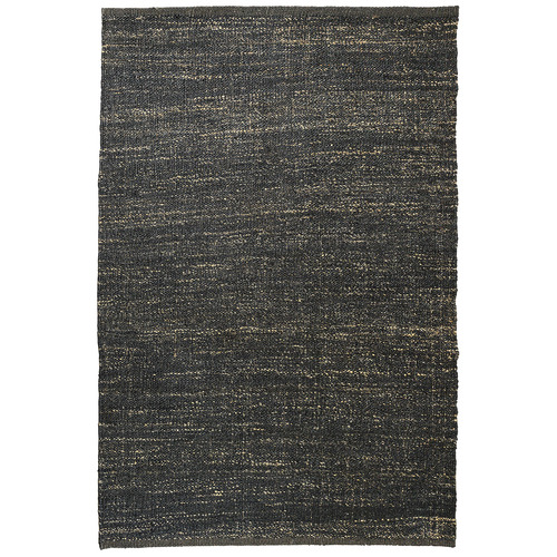 Charcoal Space Dye Flat-Woven Jute Rug
