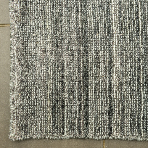 Grey HandKnotted Bamboo Silk & Wool Rug Temple & ster