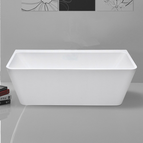 Pecko White Acrylic Back to Wall Bath