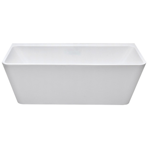 Pecko White Acrylic Back to Wall Bath