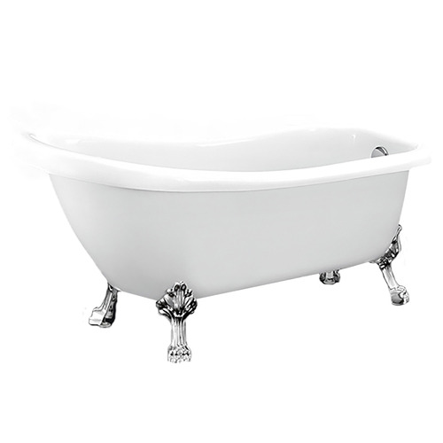 Nova 1700mm Gloss White Acrylic Clawfoot Bath