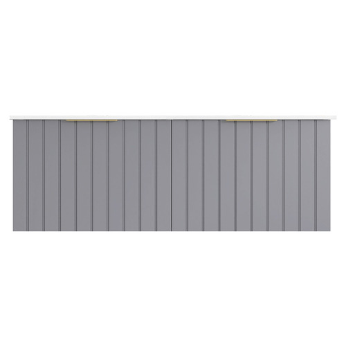 Boardwalk 1200mm Grey Wall Hung Double Vanity with Ceramic Countertop