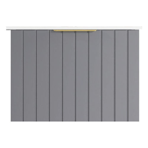 Boardwalk 600mm Grey Wall Hung Single Vanity with Ceramic Countertop