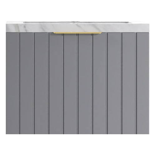 Boardwalk 600mm Grey Wall Hung Single Vanity with Stone Countertop