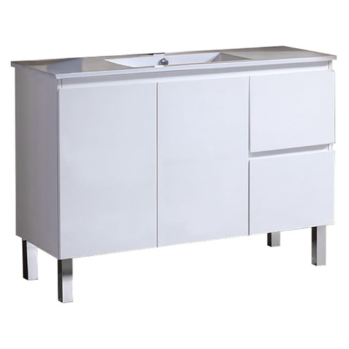 Virtus 1200mm White Freestanding Single Vanity