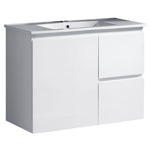 Virtus 750mm White Wall Hung Single Vanity
