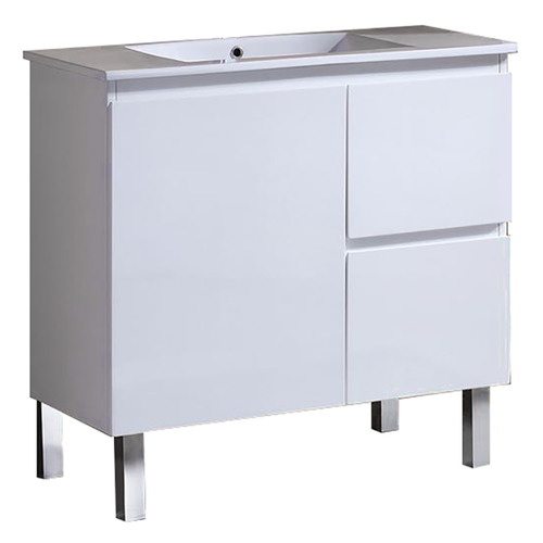 Virtus 750mm White Freestanding Single Vanity