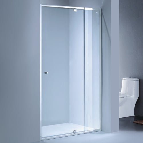 Fairford 925 x 1950mm Chrome Semi-framed Shower Screen Front