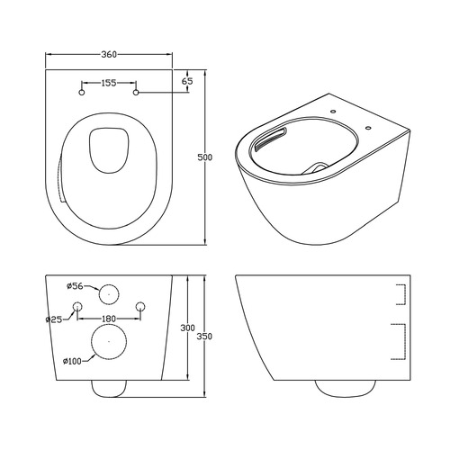 Urban Wall Hung Toilet Pan