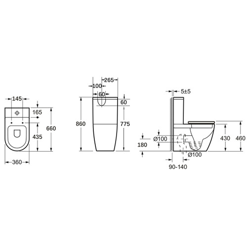 Star Rimless Back To Wall Toilet Suite