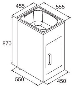 Chieri 450mm Laundry Tub