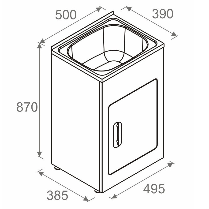 Chieri 500mm Laundry Tub