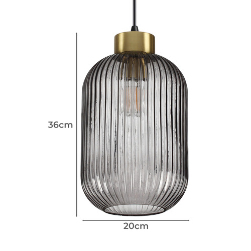 Myff-Steel-Medium-Reeded-Glass-Pendant-Light