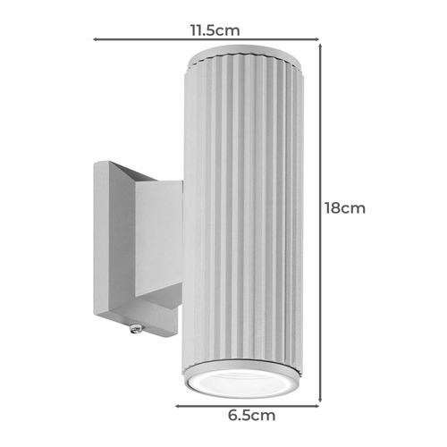 Ideal Lux Base Outdoor Up/Down Wall Light | Temple & Webster